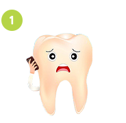 step 1 of the process of creating a dental impression