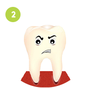 step 2 of the process of creating a dental impression