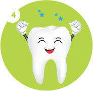 step 4 of the process of creating a dental impression